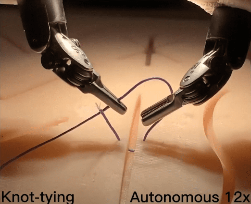 knot tying learning for surgery